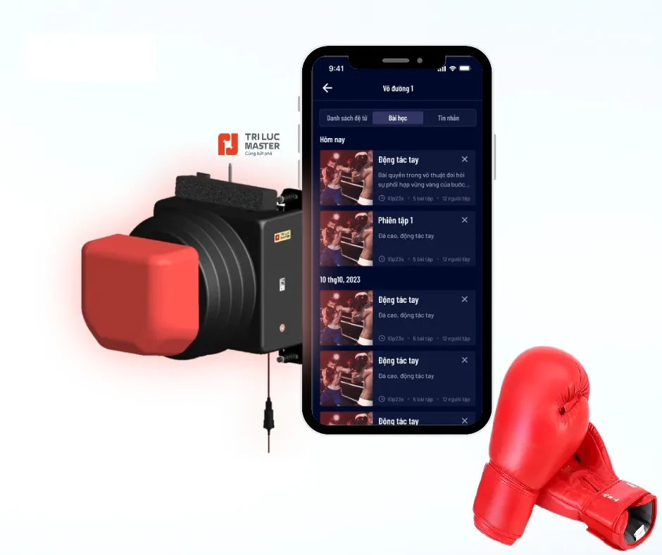 Sports products Tri Luc Smart martial arts training machine integrates AI technology for martial arts practitioners and traine