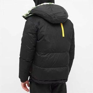 Custom Logo Two-Color Puffer <b>Jacket</b> for <b>Men</b> Winter Jaket Outerwear with Bubble Padded Coat OEM <b>Canvas</b> Fabric Sublimation Coat - Product Image 5