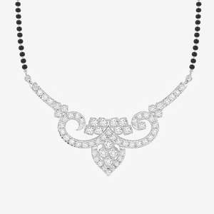 Women's Round Cut Moissanite Diamond <b>Necklace</b> 18K Gold Mangalsutra-Elegant and Luxurious Jewelry - Product Image 4
