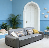 Canapé en cuir écologique de qualité supérieure, toucher luxueux, élégant, canapé de salon de villa, mobilier de maison haut de gamme