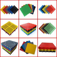 Tapis de sol de garage CYD, dalles de sol de garage modulaires rigides et colorées, emboîtables, en plastique pour atelier de détail automobile