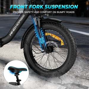 Trottinette électrique Windhorse W4B - Autonomie de 70 miles, vitesse de 20 mph, moteur de 720 W, batterie 48 V/15,6 Ah - Product Image 4