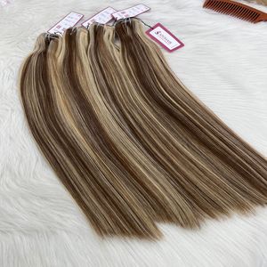 Extensiones de Cabello Humano Vietnamita Virgen 100% Natural, Ondulado, con Reflejos Balayage, Clip-in, Sin Enredos, Suaves - Product Image 2