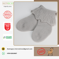 Chaussettes pour bébé fille nouveau-né en cachemire de Mongolie 100% naturel, épaisses, 0-6 mois, séchage rapide et antibactériennes, MONECO MN 1-003-cc-1776