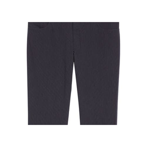 Pantaloni Canali Modern Fit a Righe Blu Navy Taglia XL 100% Cotone Antipiega Leggeri con Cerniere Decorate Lavaggio Colorato Vestibilità Dritta - Product Image 2