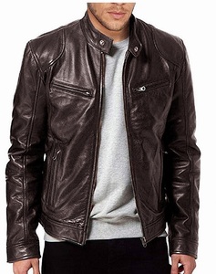 Nouveau design Veste en cuir véritable pour hommes Veste en cuir imperméable de haute qualité Veste pour hommes à prix raisonnable fabriquée en usine - Product Image 4