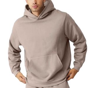 เสื้อฮู้ดผ้าฝ้าย100% แบบสวมหัวสีทึบหนา XL โลโก้กำหนดเองโลโก้ได้ - Product Image 1