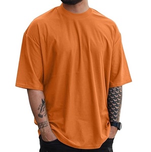 Camisetas de Manga Corta para Hombre de Primera Calidad, Cuello Redondo, Hombros Caídos, Multicolores, Casuales, de Verano, Transpirables, 100% Algodón - Product Image 1