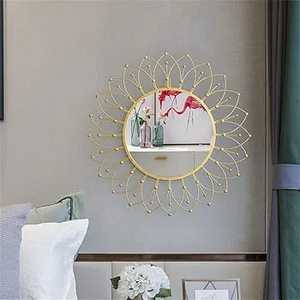 Miroir mural rond en fer avec design zen asiatique Épaisseur personnalisable et écologique pour la salle de bain - Product Image 5