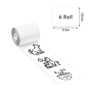Autre Catégorie Phomemo 15mm noir sur M02Pro/M02S/M04AS/P2S Lot de 6 rouleaux d'autocollants en papier blanc - Product Image 2