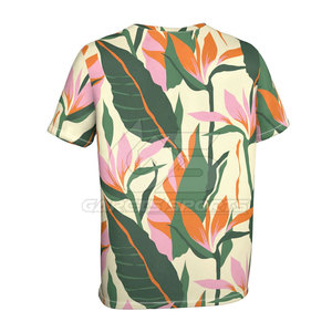 Camiseta de sublimación para hombre, tela de poliéster para deportes y ropa activa, camiseta estampada por sublimación para hombre a la moda - Product Image 5