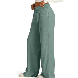 Vêtements d'hiver avec logo personnalisé et service d'impression OEM, pantalons de jogging et vêtements de sport, pantalons droits, pantalons de survêtement amples pour femmes - Product Image 3