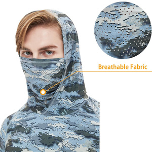 OEM custom <b>fishing</b> hooded shirts for <b>men</b> long sleeves breathable material suitable for branding <b>gifting</b> and bulk orders - Product Image 2