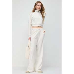 กางเกงวอร์มขากว้างสัมผัสนุ่มปรับเอวได้ - Product Image 1