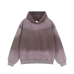 Custom Logo 400gsm Cotton <b>Blend</b> Unisex Oversized Drop Shoulder Acid Washed Hoodies for Men Women - Product Image 1