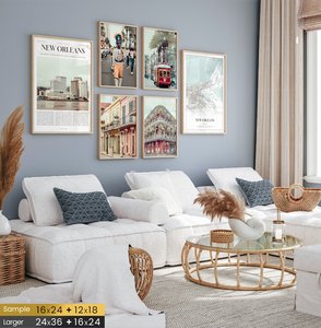 SQ Nouvelle-Orléans <span class=keywords><strong>Ville</strong></span> Impressions Sur Toile Mur Art Nouvelle-Orléans <span class=keywords><strong>Carte</strong></span> Photo Affiche Photographie Amérique Peinture - Product Image 3