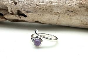 Anillo clásico joyería para mujer plata estilo bohemio joyería 925 plata esterlina amatista piedra preciosa anillo hecho a mano regalo para esposa - Product Image 3