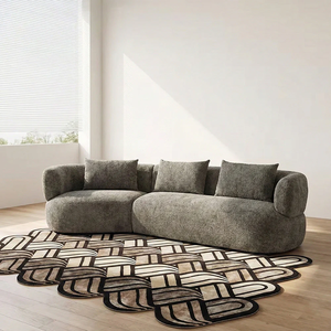 Juego de Sofás Reclinables de Madera Maciza de Lujo Moderno, Diseño Redondo, Elegante, Cómodo y Duradero, Muebles para Sala de Estar - Product Image 5