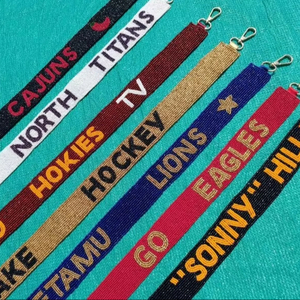 Colour & Design seed beaded hand Embroidered Beaded Guitar Straps with <b>Star</b> Purse Design & Handmade - Product Image 1