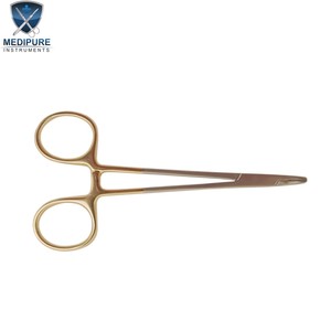 Porte-aiguilles TC en or, best-seller, 4,5 pouces, mâchoires en carbure de tungstène, acier inoxydable, instrument chirurgical, prise en main précise, durable - Product Image 4