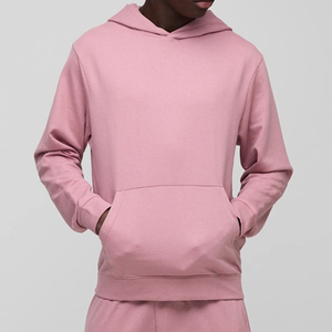 Chándal Informal para Hombre, Diseño de Tela de Algodón/Poliéster con Capucha, Cordones, Transpirable, Diseño de Color Sólido con Bolsillos Tipo Canguro - Product Image 4