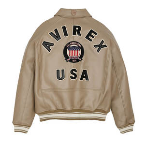 Vestes en cuir pour hommes, coupe ajustée, nouveau modèle, logo et design personnalisables, vestes en cuir Avirex, meilleur matériau, prix bas - Product Image 2