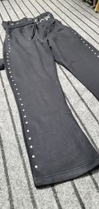 กางเกงวอร์มเอวสองข้างสำหรับผู้ชายกางเกงวอร์มขาตรงผ้าฟลีซสีพื้นเรียบลำลองออกแบบได้ตามต้องการ - Product Image 2