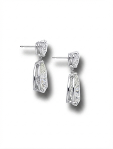 Pendientes Colgantes de Oro Blanco de 18K con Corte de Pera y Corazón para Mujer, Diamante de Laboratorio con Certificado IGI, Joyería de Estilo Clásico para Uso Diario - Product Image 2