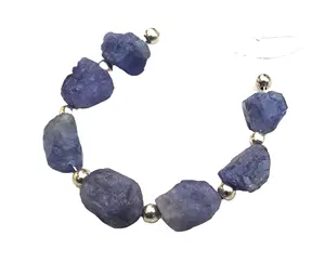 The Best Quality Natural 7 Pieces Tanzanite Untrested Rough Gemstone Beads Making Jewelry Top Driil December Birthstone