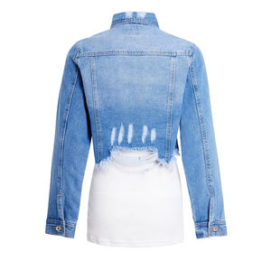 Nouveau coloré grande taille femmes grande taille Demin dames Denim manteaux femmes vestes vêtements - Product Image 6