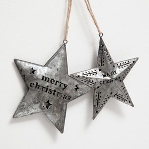 Ornements suspendus de Noël en métal adaptés au décor de Noël de jardin extérieur et à la conception de célébration de maison d'hiver de fête - Product Image 2