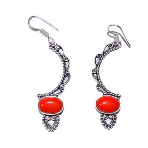 Boucles d'oreilles en quartz rose plaqué or avec pierre semi-précieuse indienne bijoux en pierres précieuses de guérison pour cadeaux - Product Image 4