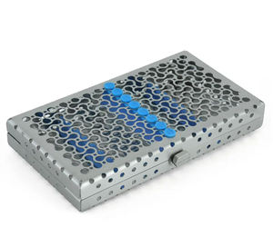 ถาดฆ่าเชื้อแบบตลับสำหรับอุปกรณ์ทันตกรรม ยอดขายดีที่สุด กล่องวางถาดสแตนเลส ใช้งานด้วยมือ ใช้ซ้ำได้ จับถนัดมือ ระดับมืออาชีพ - Product Image 2