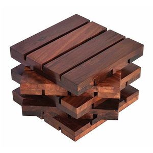 Hand Polished Wooden <b>Coaster</b> Set Offering Enhanced Durability Against <b>Heat</b> Moisture For Home Tables - Product Image 4