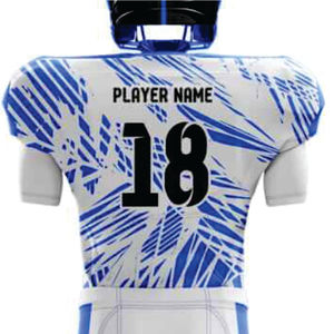 Ensemble de pantalons en jersey d'équipe personnalisés pour hommes, bleu royal, uniforme de football américain, court, respirant et durable, en sergé, nom du joueur. - Product Image 3