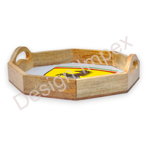 Bandejas de servicio hechas a mano para restaurantes de Hotel, decoración de servicio de té y café de madera con mango, bandejas únicas de madera para regalo de inauguración de la casa - Product Image 2