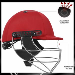 Cascos profesionales calientes Casco de cricket de parrilla de acero ajustable personalizado Equipo de protección ligero duradero sólido para jugadores - Product Image 6