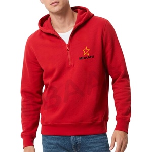 เสื้อฮู้ดผู้ชายแบบซิป ¼  แขนยาว ผ้าฟลีซ สวมใส่สบาย เหมาะสำหรับออกกำลังกาย - Product Image 1