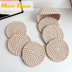 Meilleur artisanat Dessous de verre de table Conception de corde de coton pour les fêtes et la vaisselle Tapis et tampons décoratifs à fonctions multiples - Product Image 4