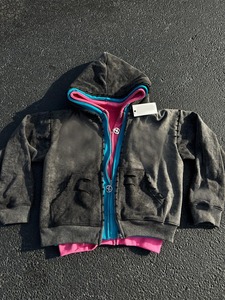Sweat à capuche surdimensionné à trois couches avec lavage à l'acide personnalisé pour hommes, 100% coton, poids lourd, streetwear, fabricant OEM - Product Image 4