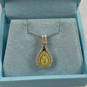 14K oro sólido natural de lujo amarillo colgante collar colgante encantador joyería Hip Hop diamante joyería - Product Image 3