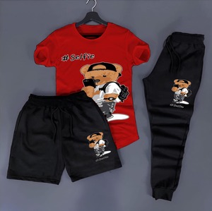 กางเกงขาสั้นชายหาดสำหรับเด็กเสื้อยืดคอกลม - Product Image 6