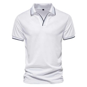 Chemise blanche à manches courtes pour homme avec poche, en tissu éponge respirant, imprimé par transfert thermique, polyester/coton, coupe décontractée classique - Product Image 6