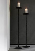 Grand candélabre en aluminium fait main, couleur argent, support de bougie sur pied, personnalisable, décoration de la maison, mariage, fête d'Halloween