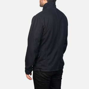 Winter Thomas Black Reversible <b>Smart</b> Casual Wool Zippered <b>Jacket</b>-XS Size Leather Embroidered Vintage/Streetwear Pattern - Product Image 5