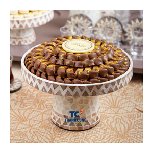 Prix le plus bas MOP CAKE STAND Vietnam Made For Ramadan Chocolate Boxes And Sets Custom Patterns and Natural Color - Product Image 3