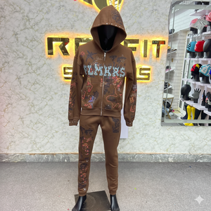 Qualité supérieure, bon matériau, design classique, prix bas, taille élastique, survêtement unisexe, streetwear d'hiver, à capuche, unique, nouveau - Product Image 1