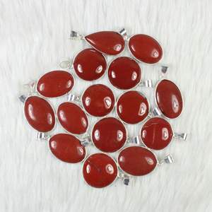 Increíble Colgante de Jaspe Rojo para la Fabricación de Joyería de Plata, Suministro al por Mayor, Colgante con Engaste de Bisel - Product Image 3