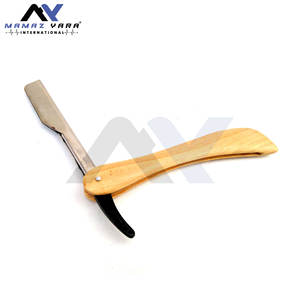 Navajas de afeitar de hoja abierta clásicas con mango de madera, herramienta de afeitado tradicional para barbería y cuidado personal en casa - Product Image 2