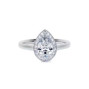 10k Pear Lab Grown Diamond Ring 4X6 Solid <b>White</b> Gold Jewelry Pear Cut Engagement Ring IGI Certificate F Color VS1 Clarity - Product Image 1